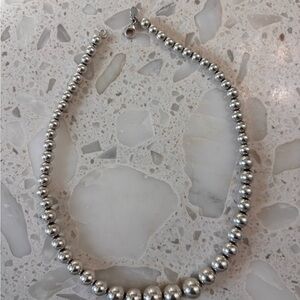 Authentic Tiffany & Co. Sterling Silver Bead Necklace